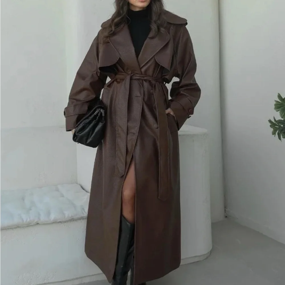 Chocolate Brown Trench Coat - Picture 15 of 16